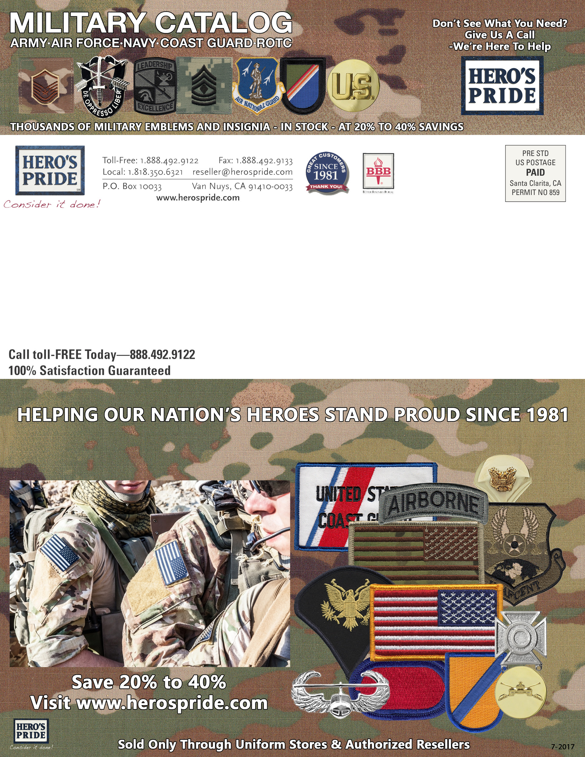 Dennis Perez 2018 Military Catalog