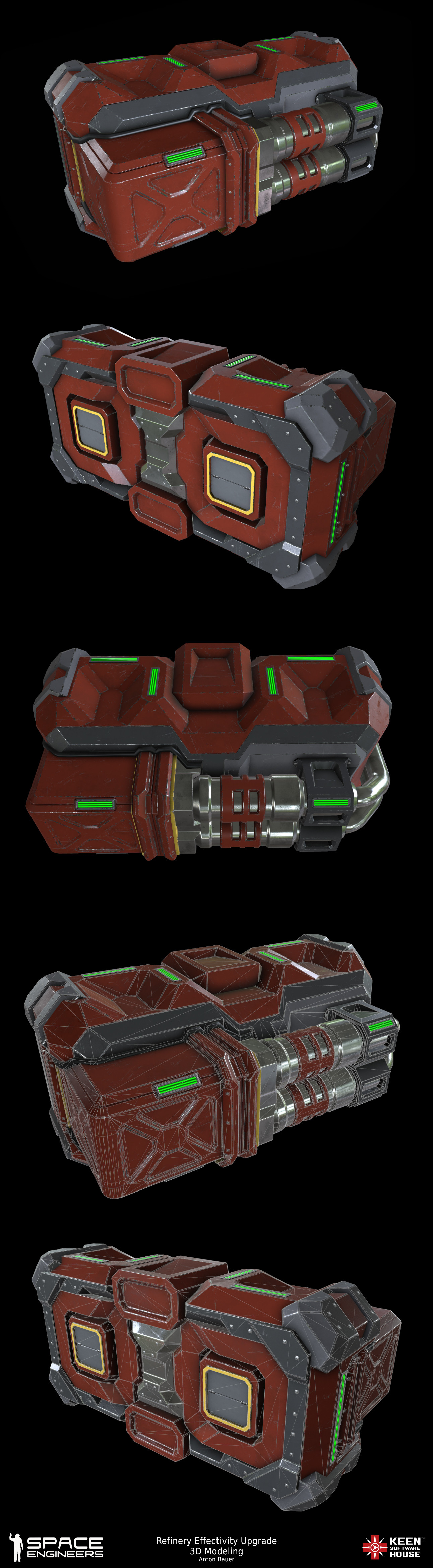Artstation Refinery Upgrade Blocks For Space Engineers Anton Bauer
