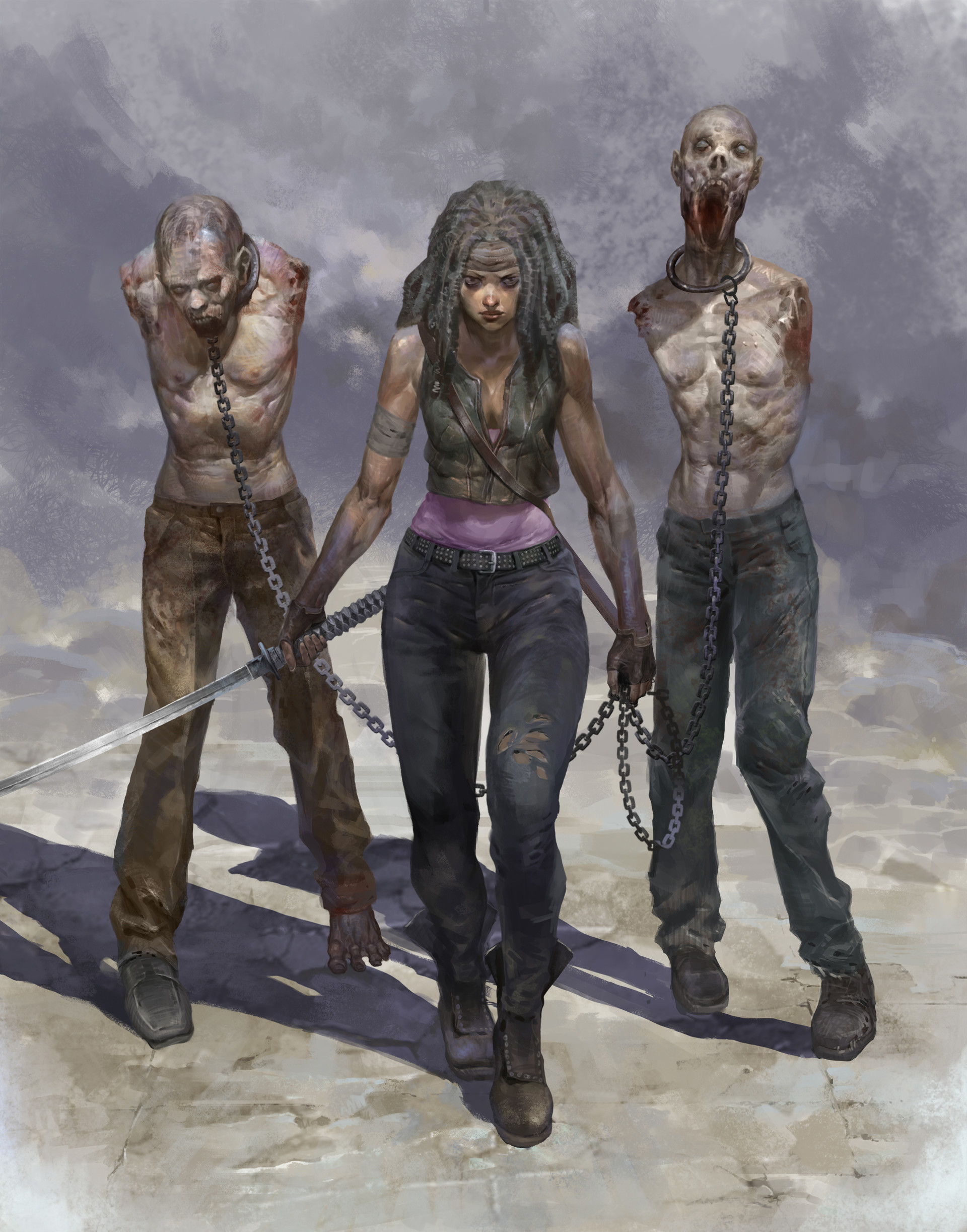 Artstation The Walking Dead Fan Art Michonne