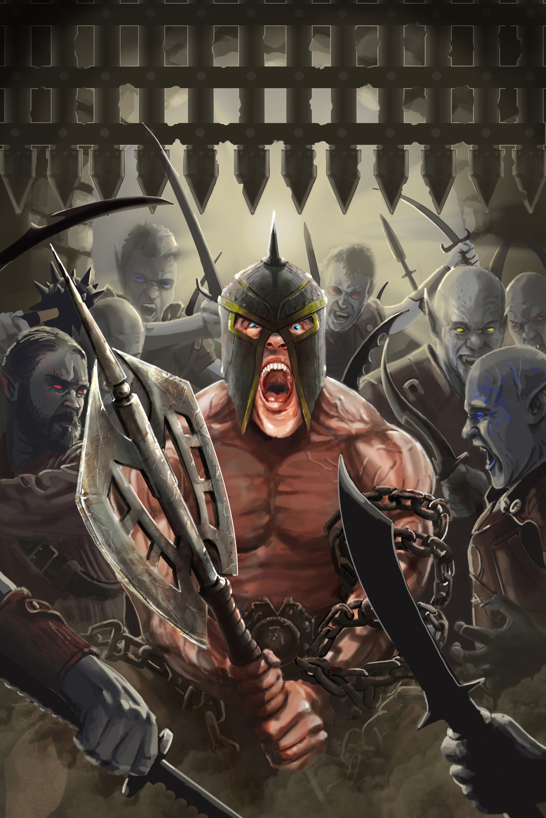 Cover art done in Photoshop.