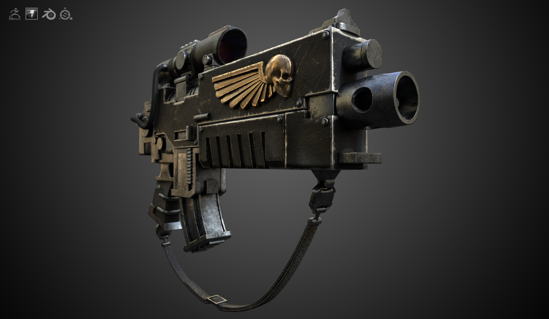 ArtStation Warhammer 40K MK II Cawlpattern Bolt Rifle