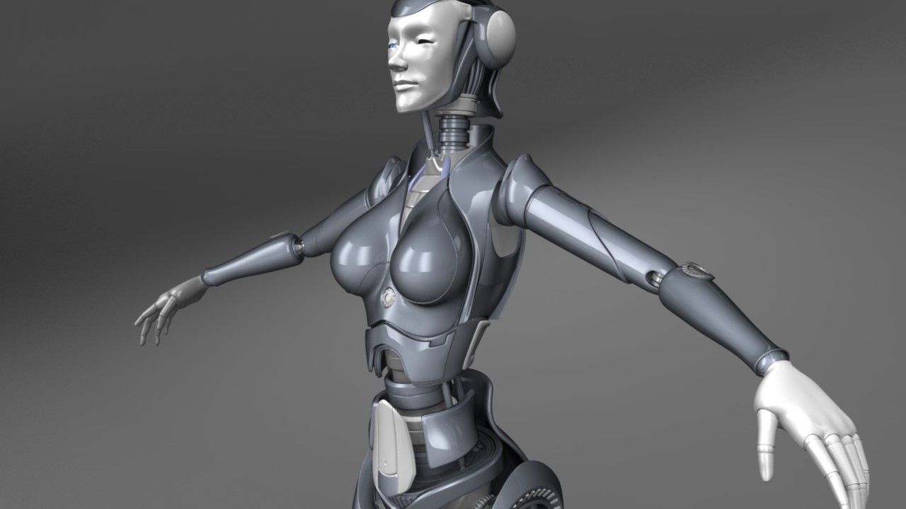 Female Robot Concept.