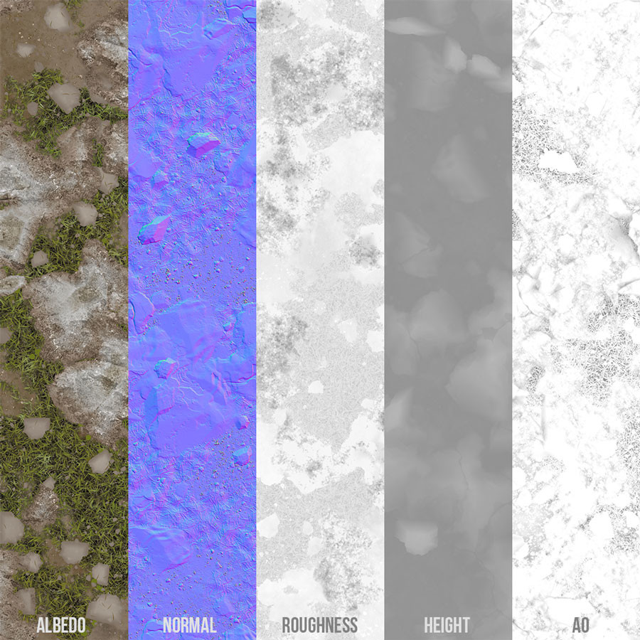 Rock Grass Dirt Substance Textures 