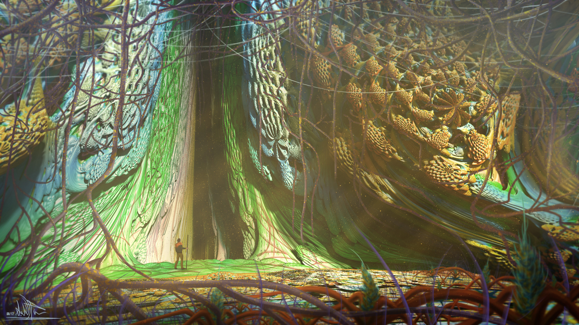 Artstation Alien Jungle The Border Aaron Walker