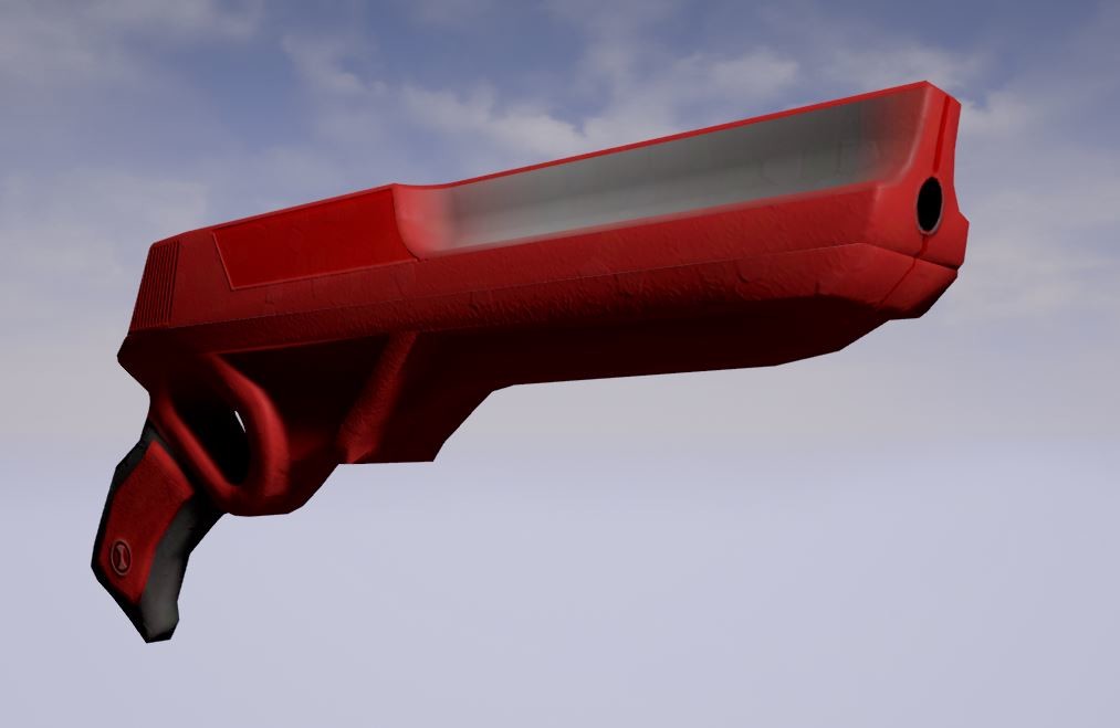 Old Model blaster with 1K texture made in Photoshop Unreal Engine render [In-engine]