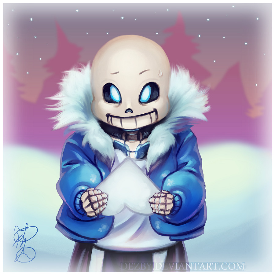 Fanart of Sans from the game Undertale. 