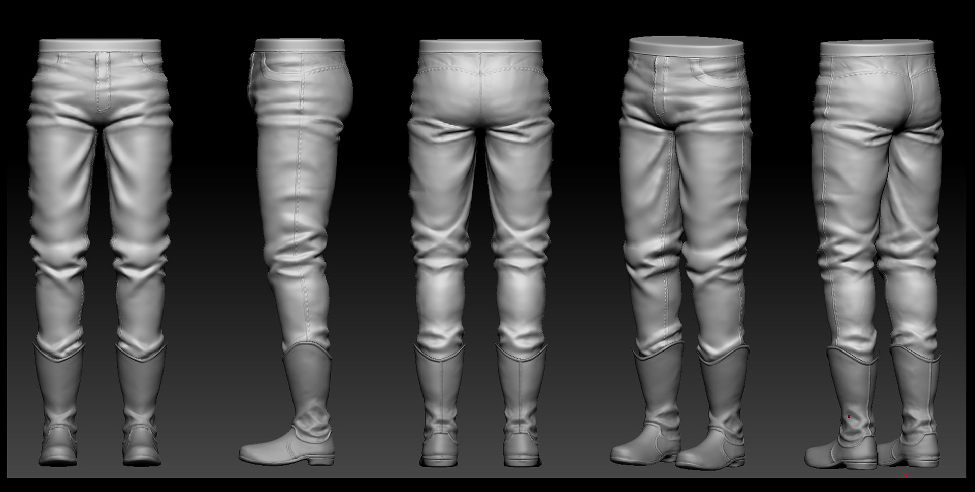 sculpting pants in zbrush