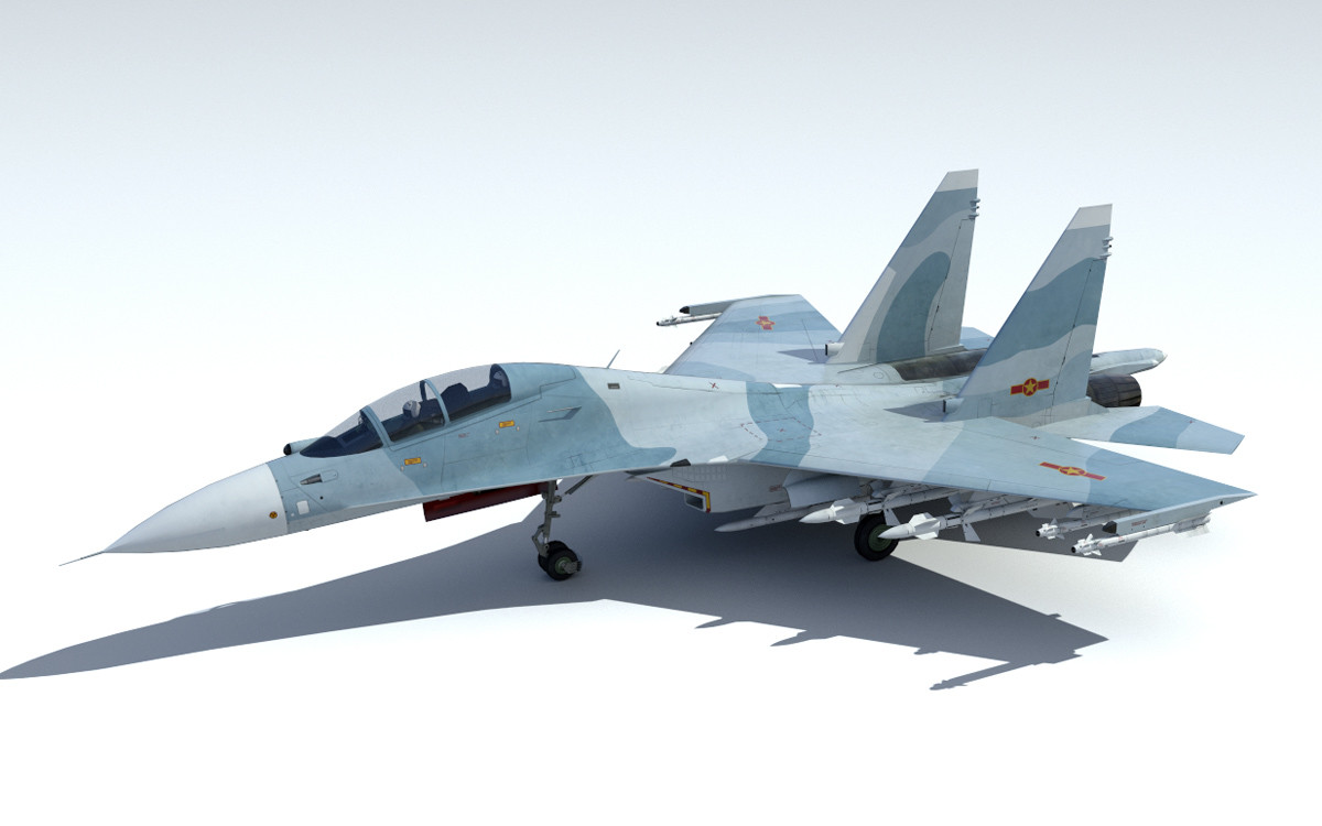 Artstation Su 30 Mk2 Low Poly Realtime 3d Model Michal Toula