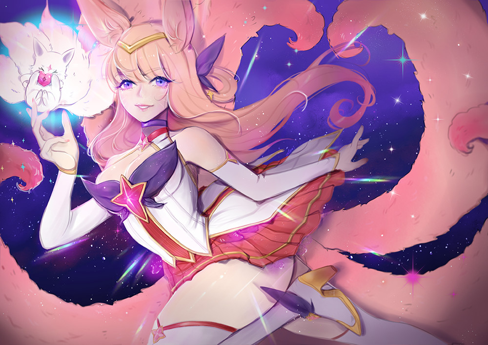Artstation Star Guardian Ahri Ann Tan,Background F Alphabet Love Wallpaper