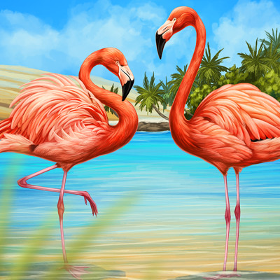 Martina nachazelova flamingo couple