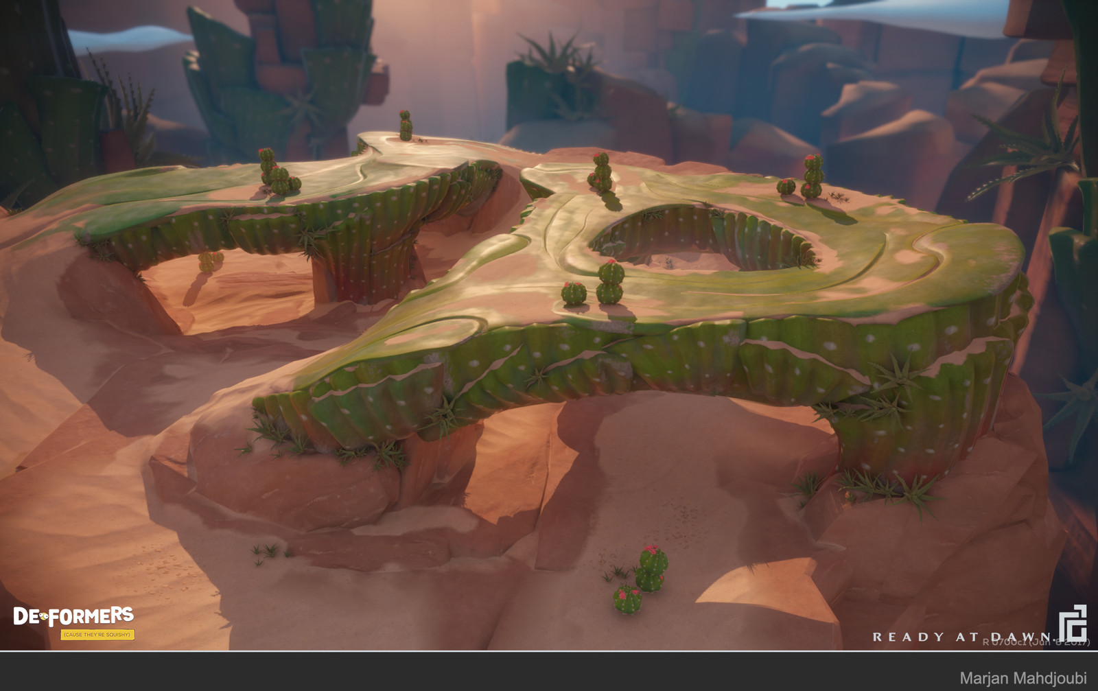 Prickly Peak
Responsible For: Cactus Prop Model, Cactus wall stitching, Cactus floor, Clouds, Some Sand Skirts