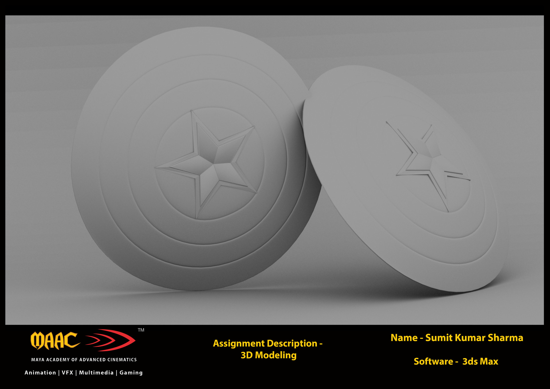 Artstation Captain America S Shield 3d Model Sumit Sharma