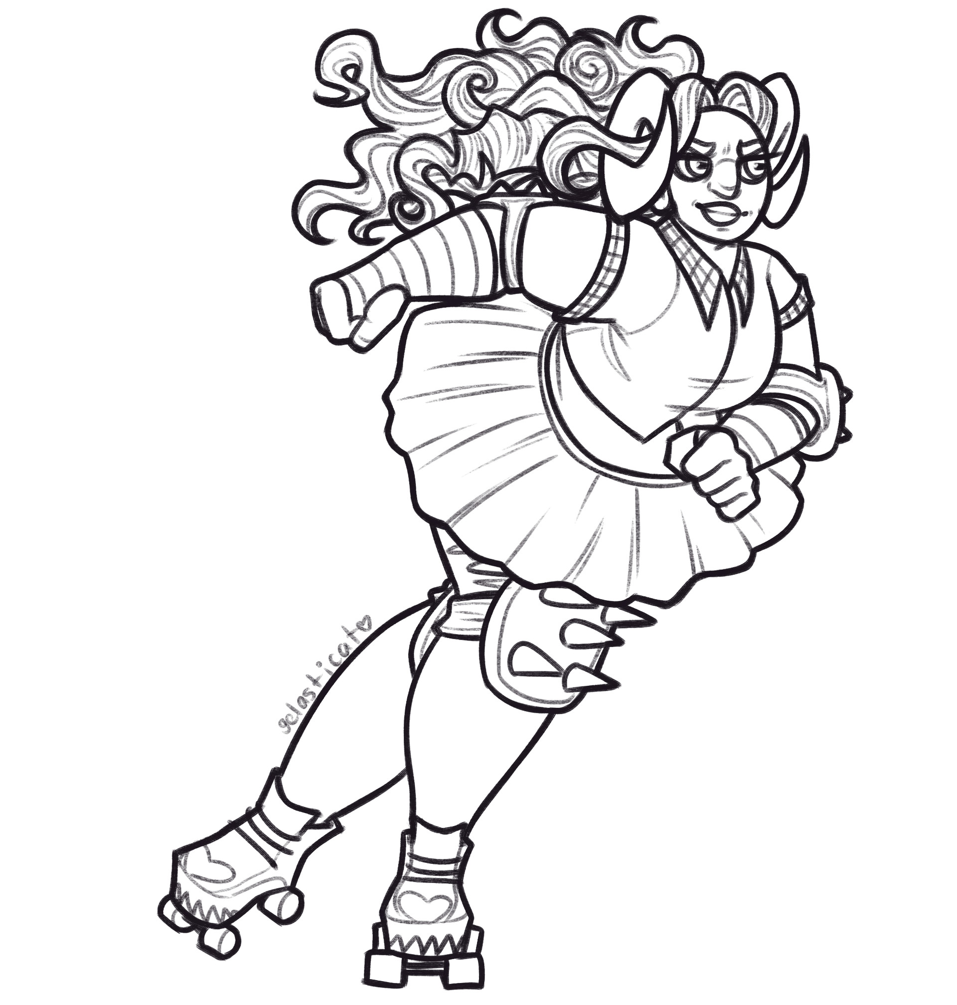 Artstation Roller Derby Aradia Cat Luniscia