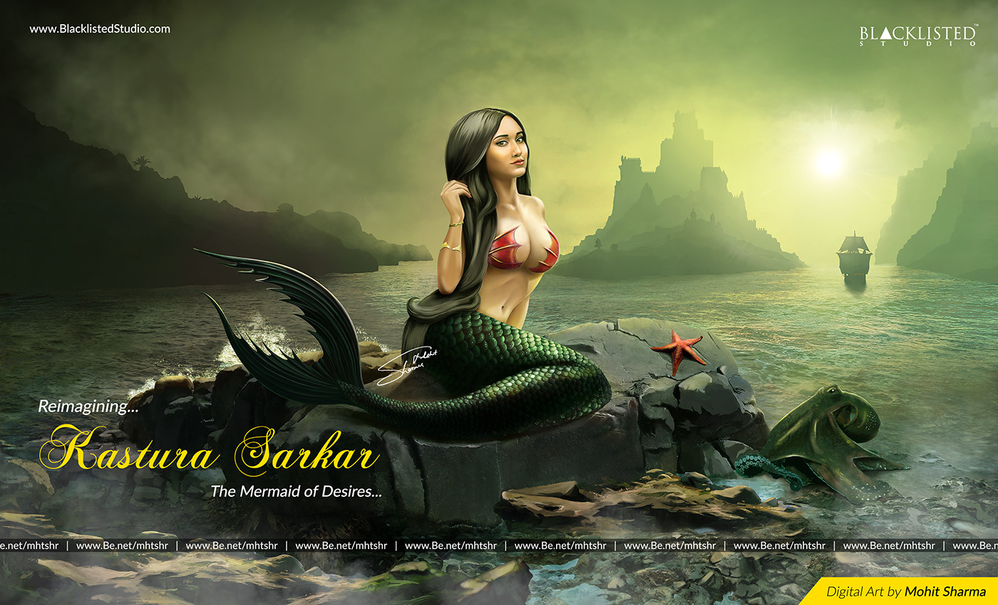 Artstation Digital Art Kastura Sarkar The Mermaid