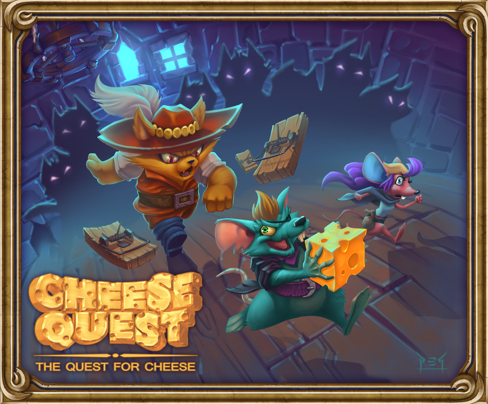 ArtStation Cheese Quest Board Game Art