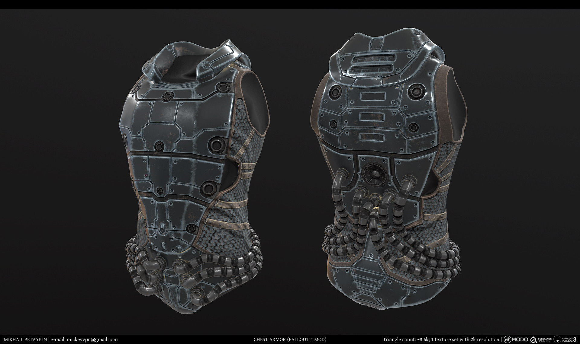 Artstation Chest Armor Fallout 4 Mod Mikhail Petaykin