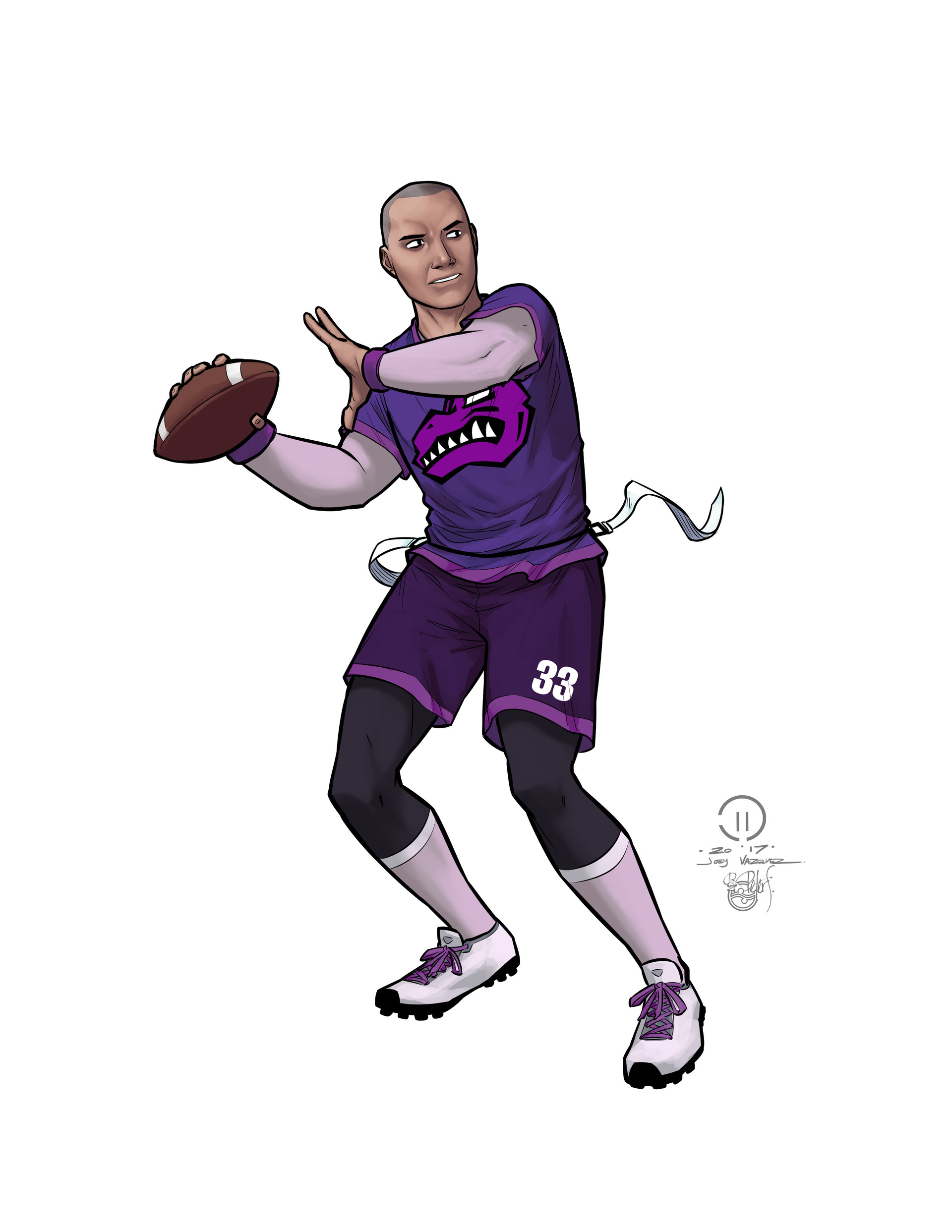 ArtStation - Flag football character poses 2, image size:1920x2485