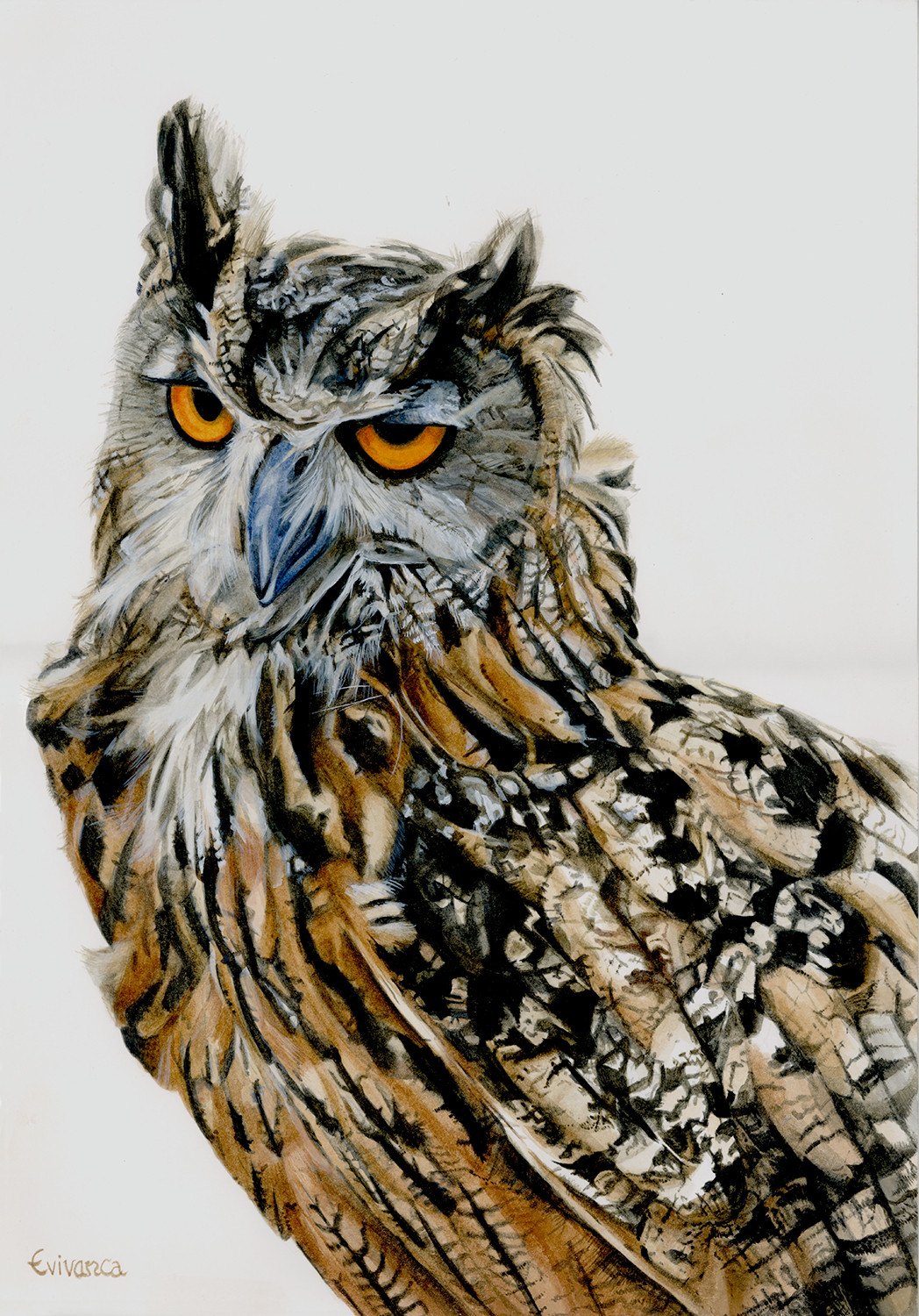 Bubo Bubo with fire-eyes
