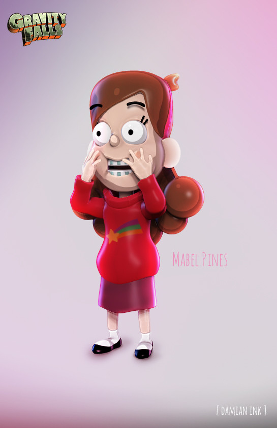 artstation mabel pines damian ink