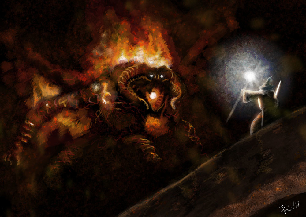 Artstation Gandalf Vs Balrog Fanart Martin Polo