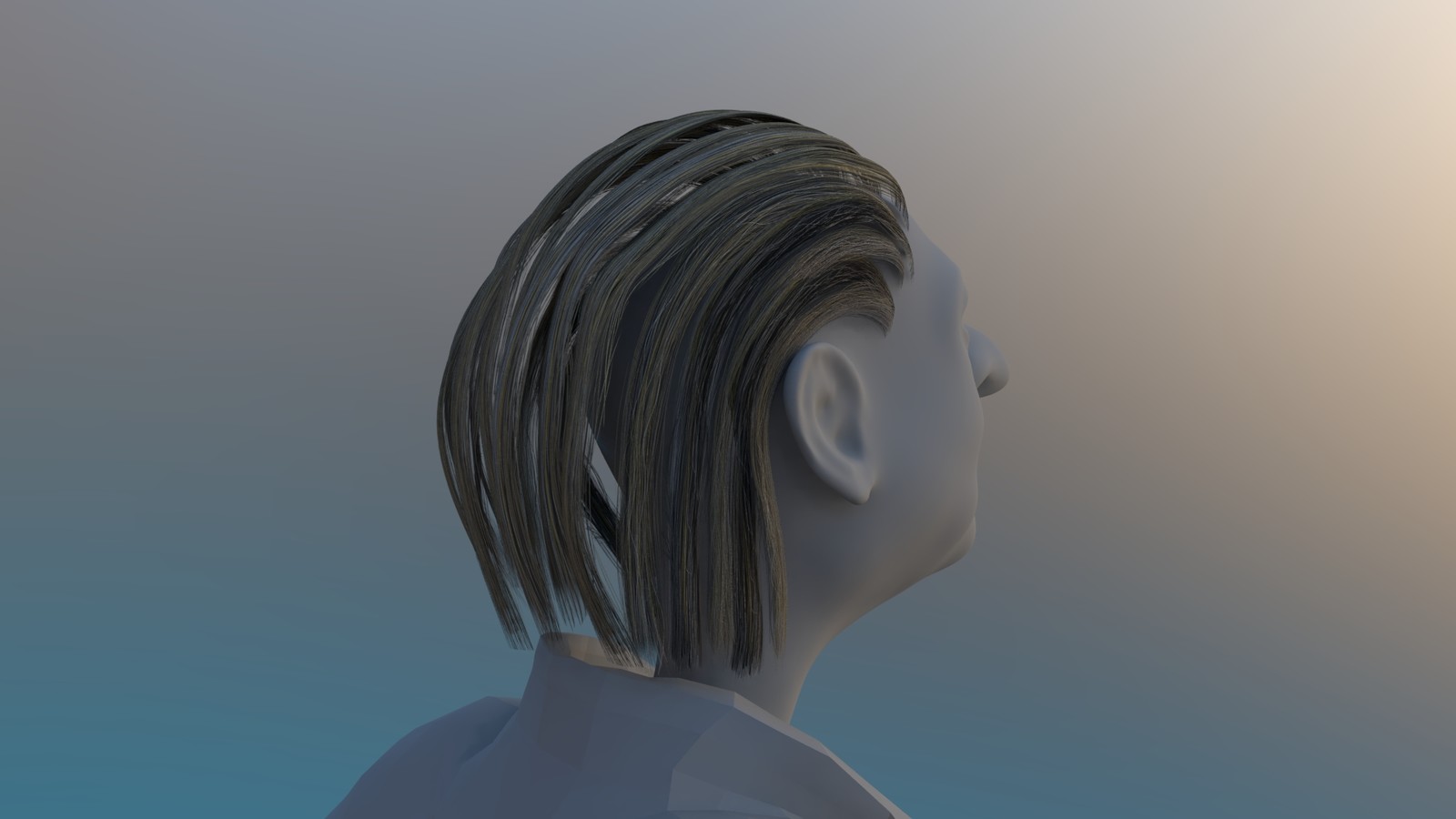 Hair made using polycards.