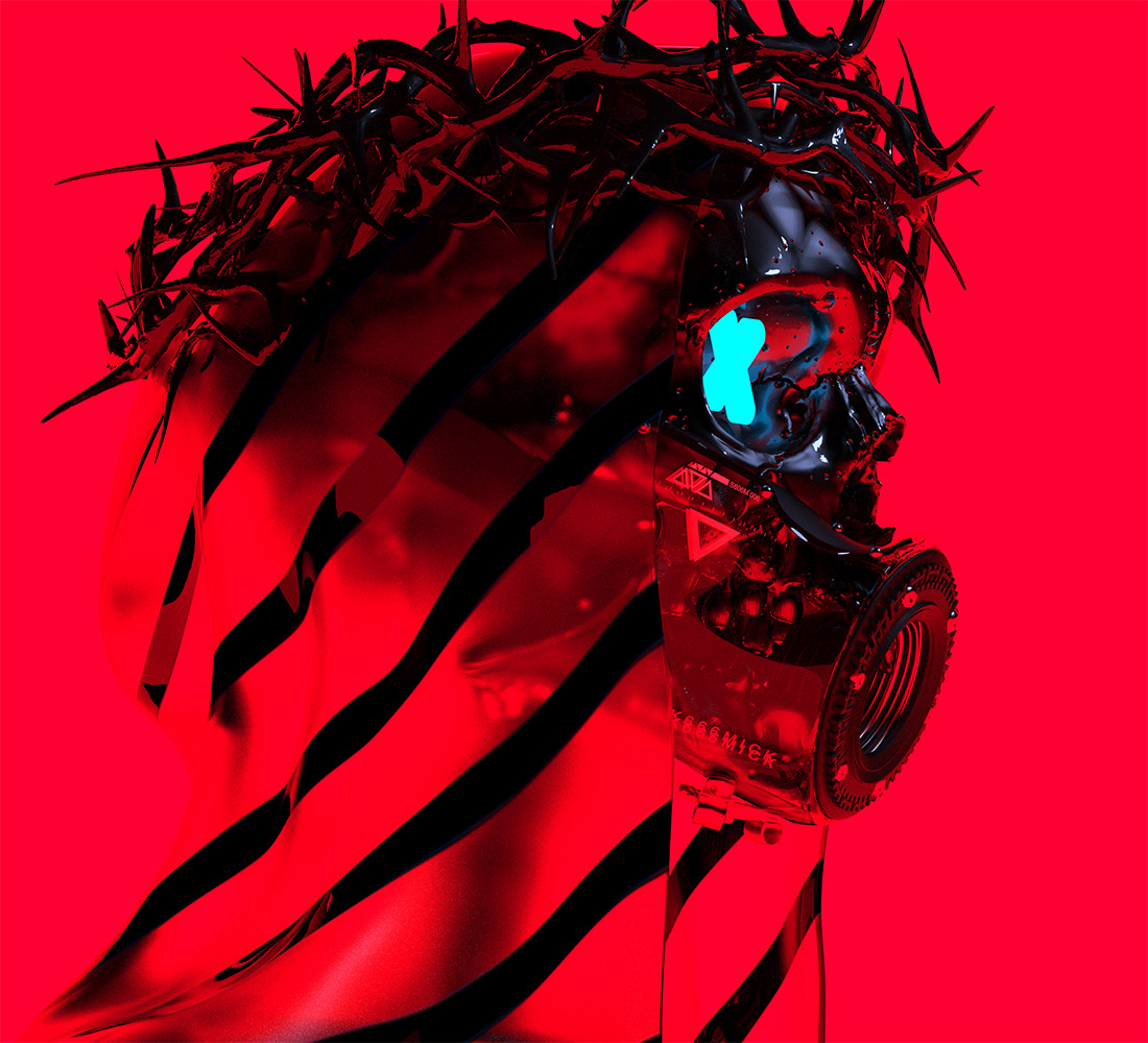 Sick 666mick Neon Cross