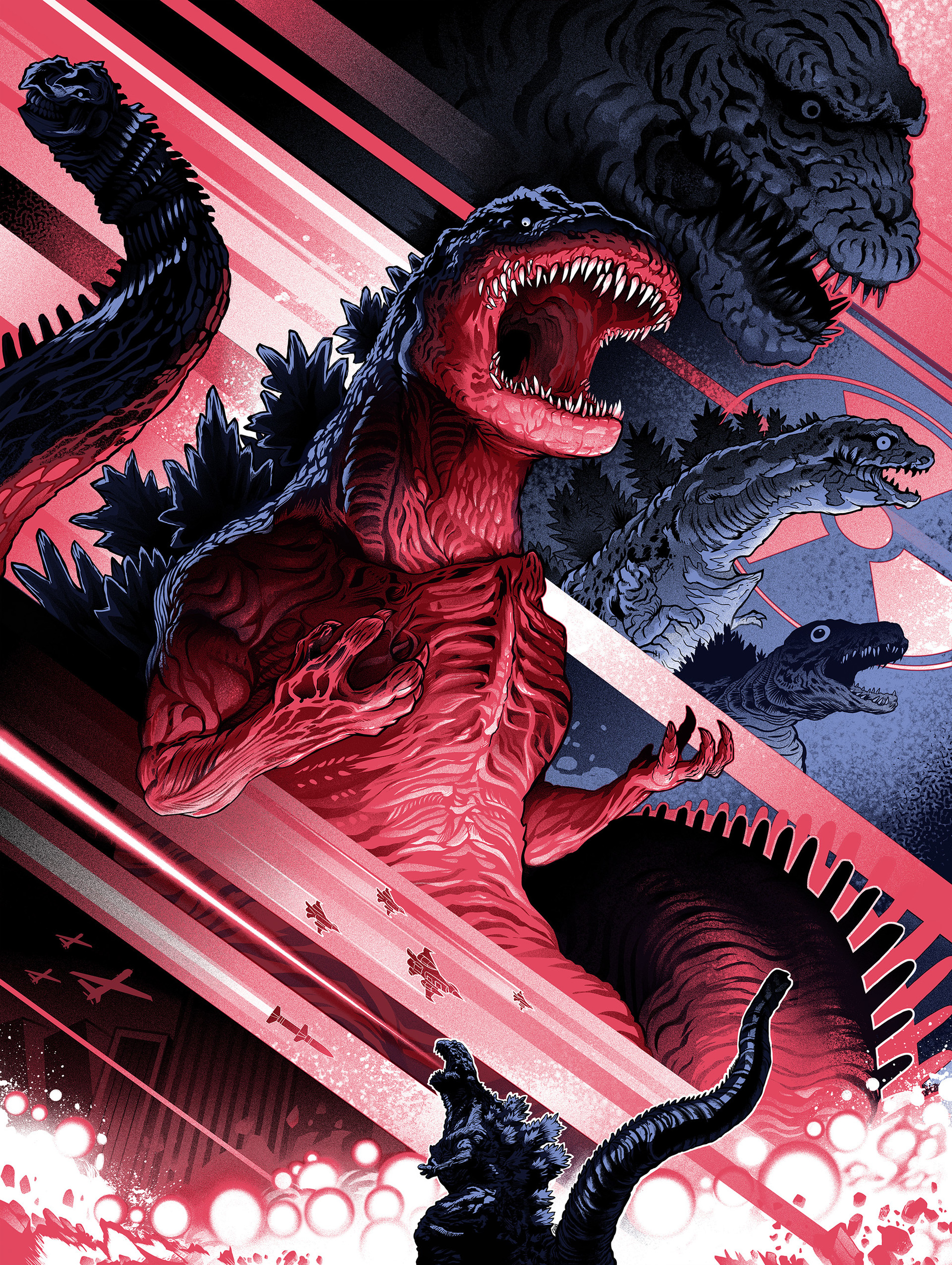 Artstation Roar Shin Godzilla Screenprint Kevin T Chin