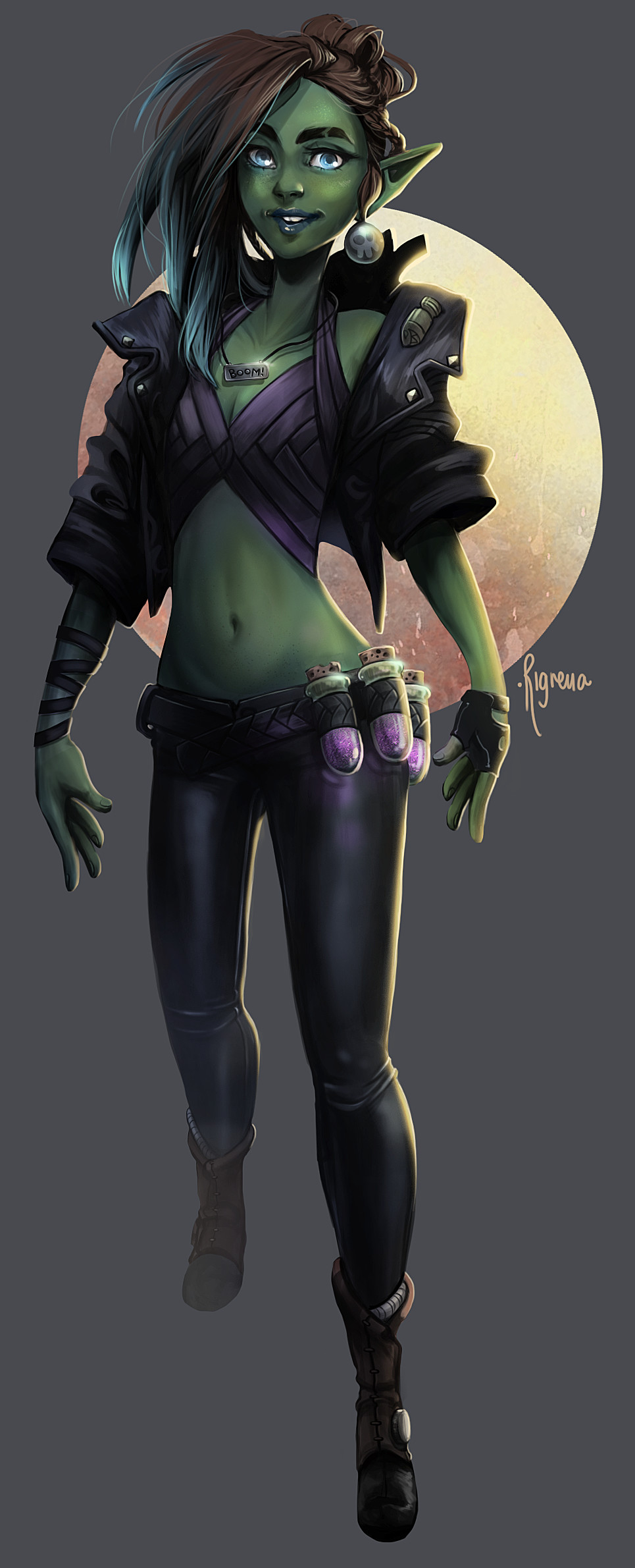 Goblin girl concept art.