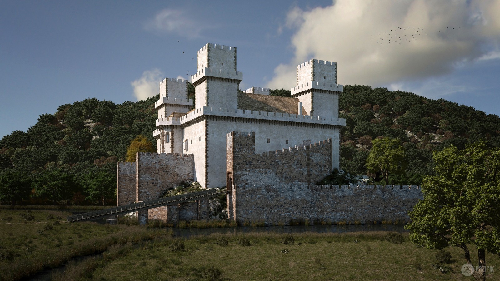 Pazirik Studio Diósgyőr castle 3D theoretical reconstruction