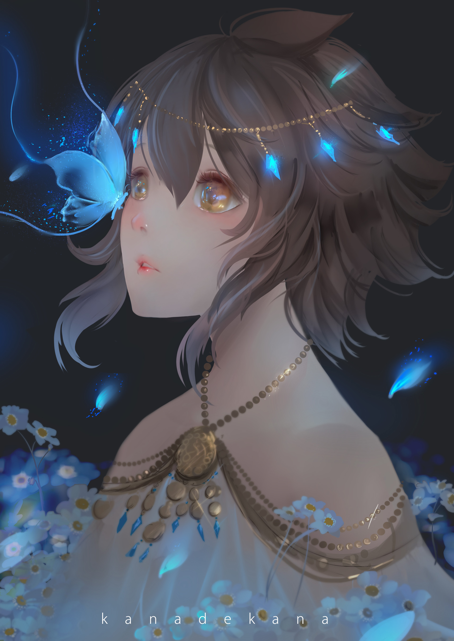 Artstation Little Bird And Blue Butterfly Kana Kanade