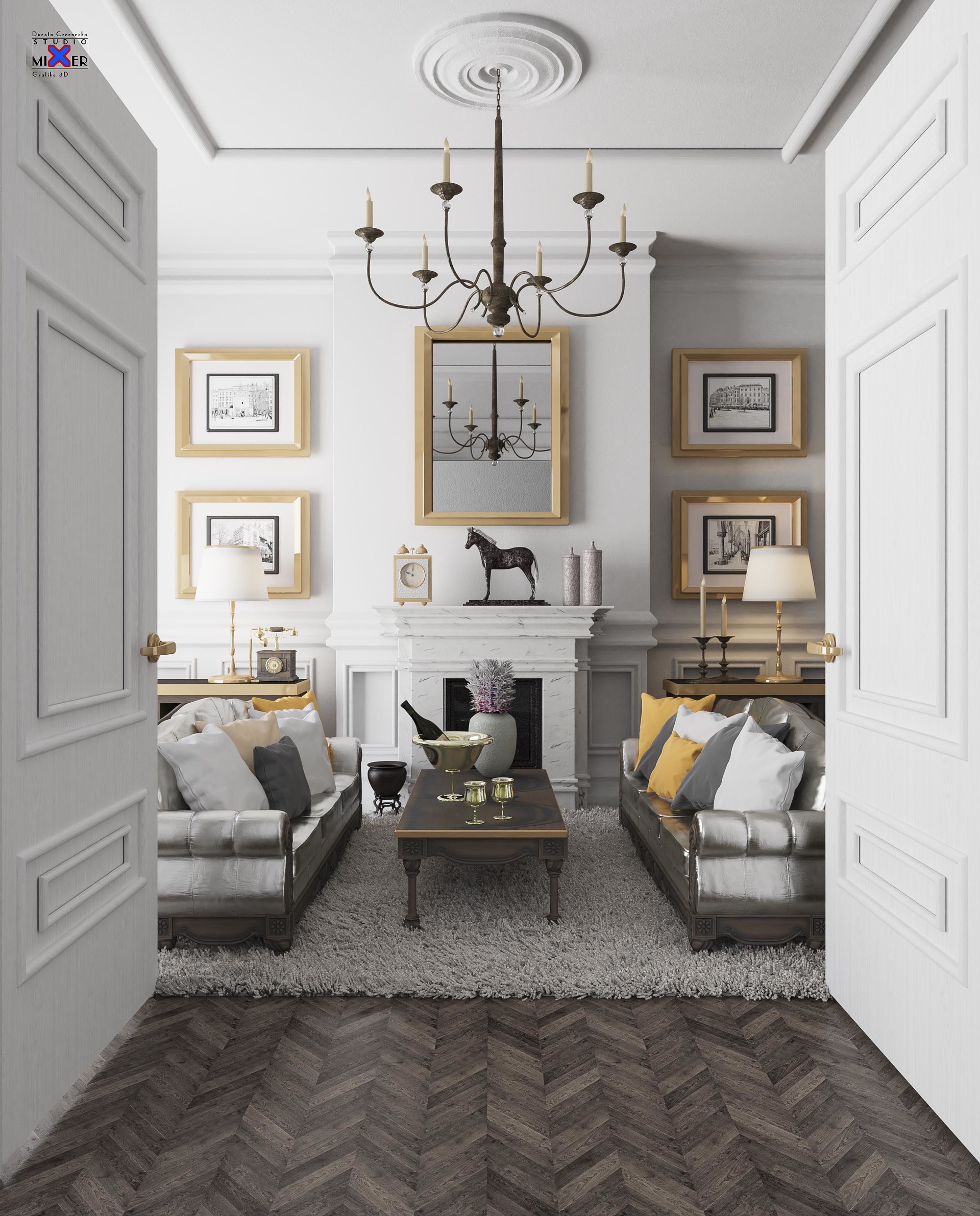 Artstation Traditional Interiors Living Room Dorota Czernecka