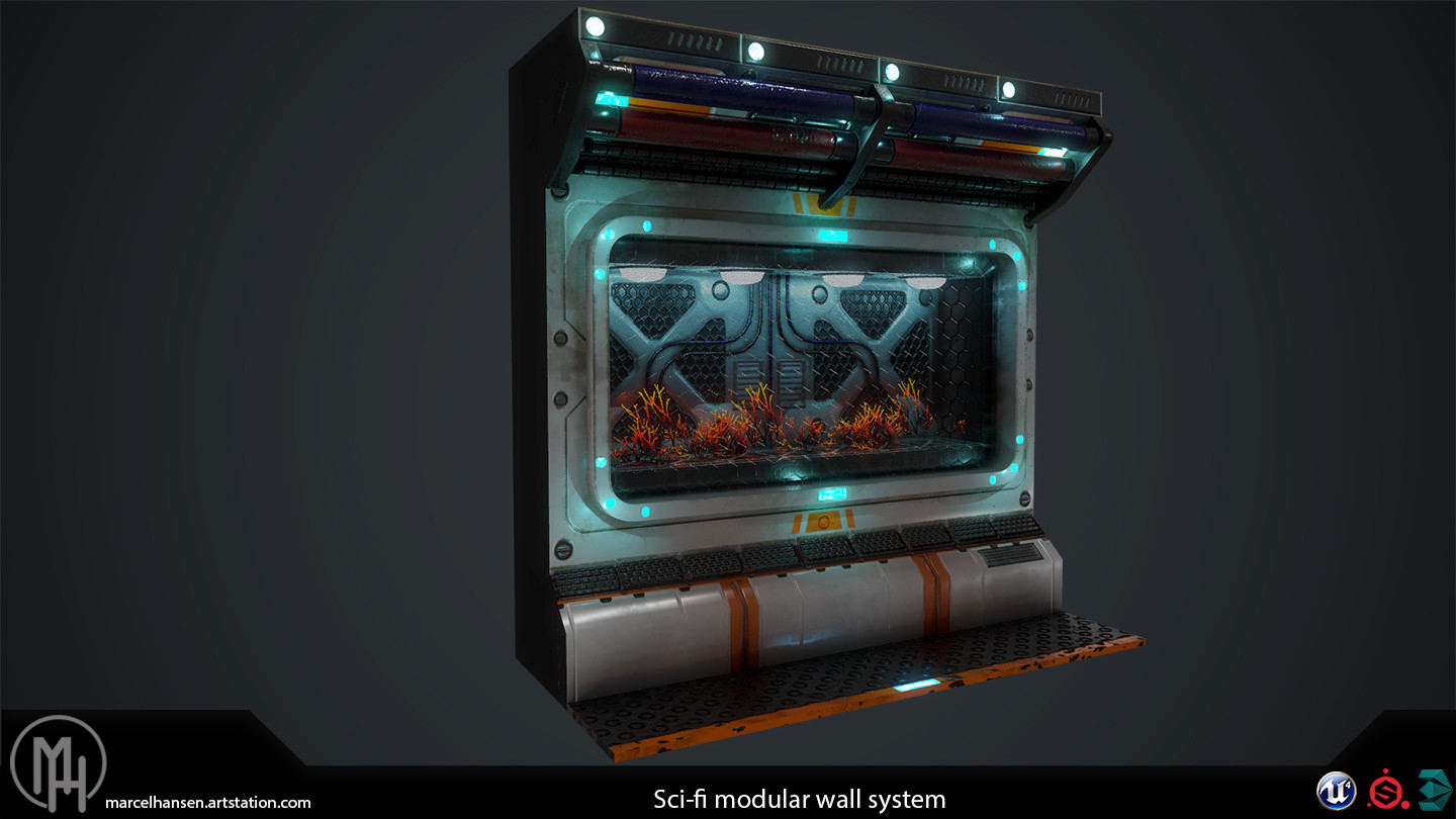 Greenhouse module (Plant textures and meshes from Nobiax)