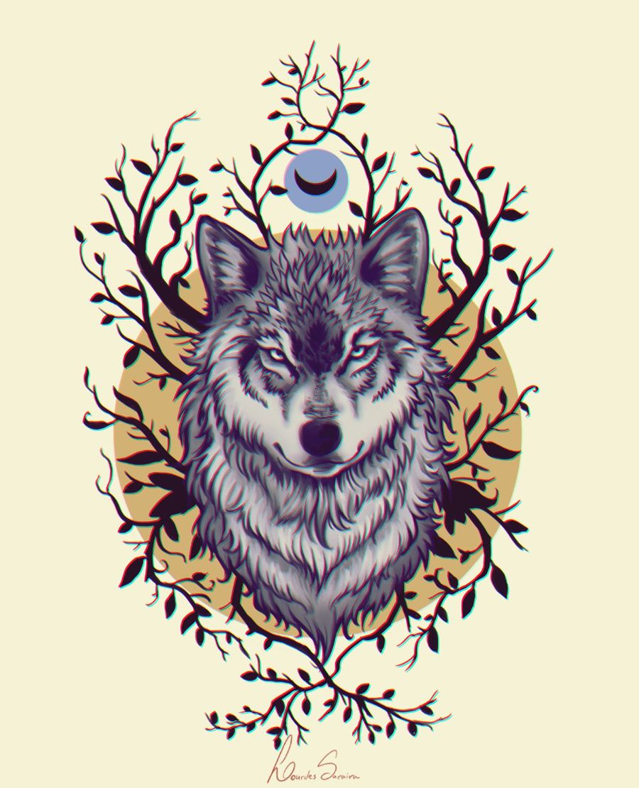 Illustration I made for a tattoo commission.