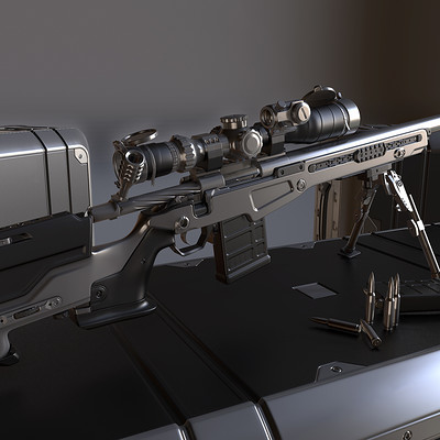HP Sniper Rifle And Case