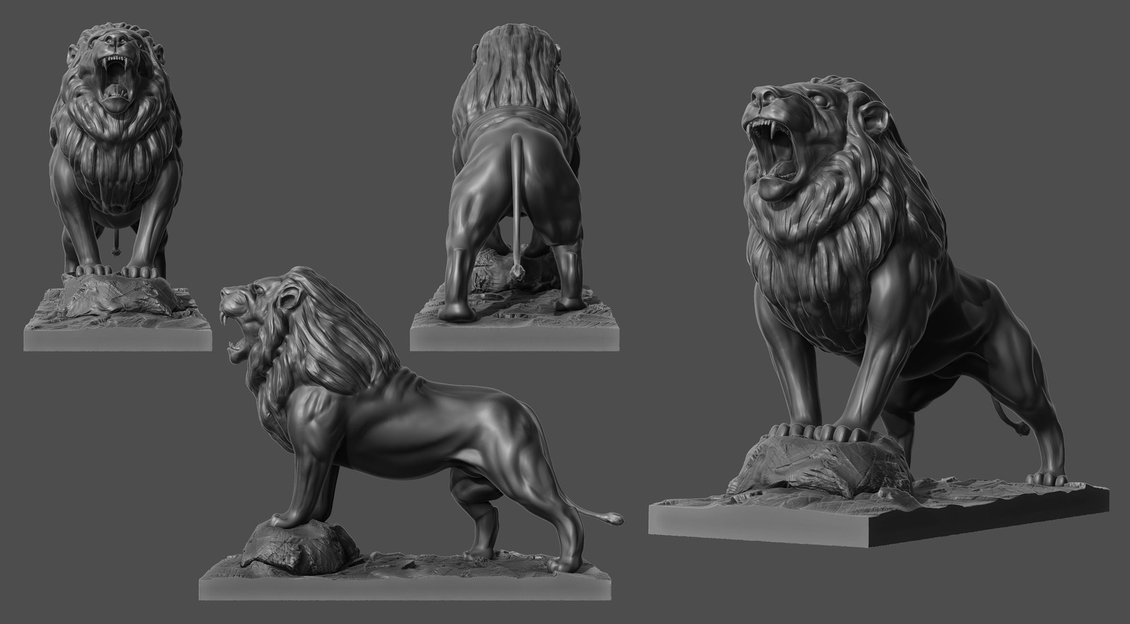 Double V ZBrush Animals sculpting