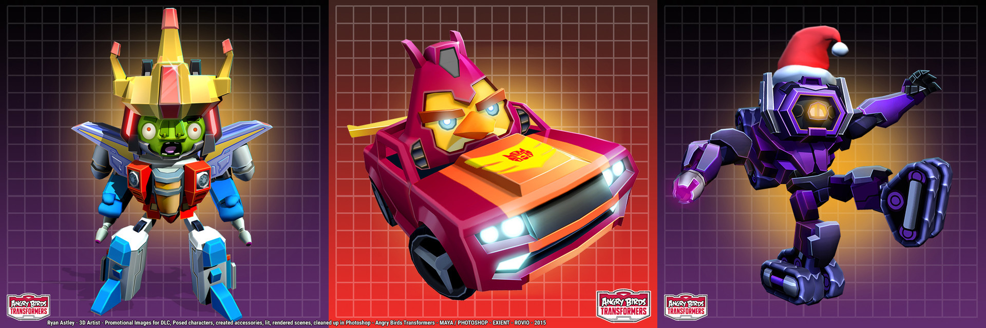 Ryan Astley Promotional Artwork Angry Birds Transformers