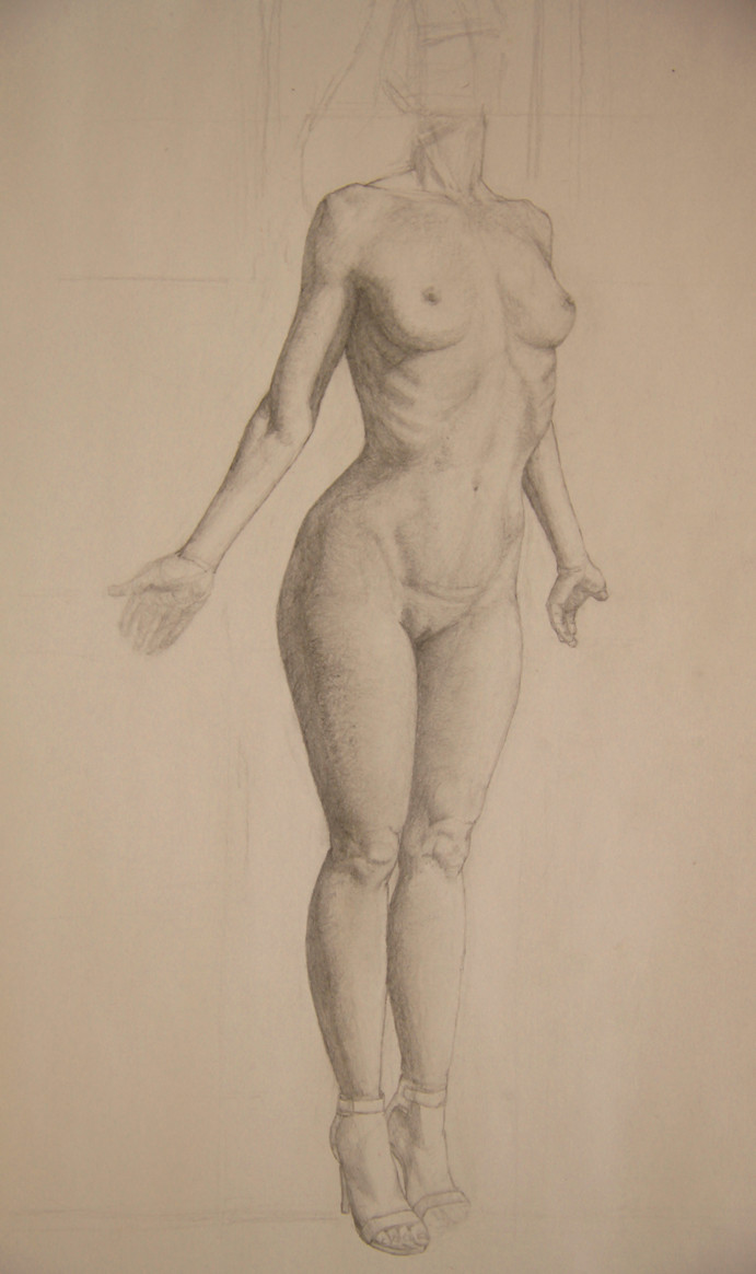 Artstation Pencil Drawing Woman Study Victor Yamakado
