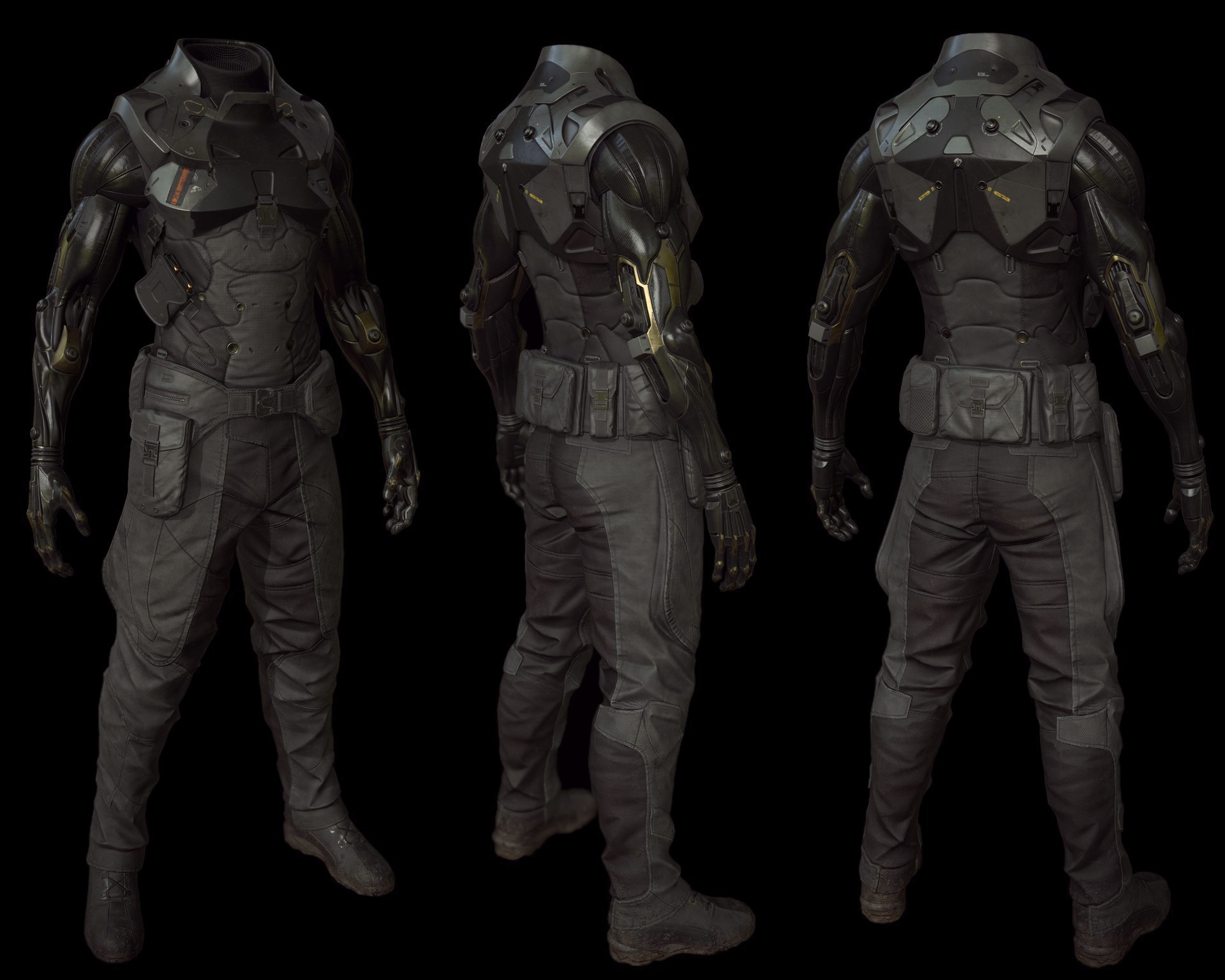 Artstation Deus Ex Fan Art Lowpoly Model Danial Spivak