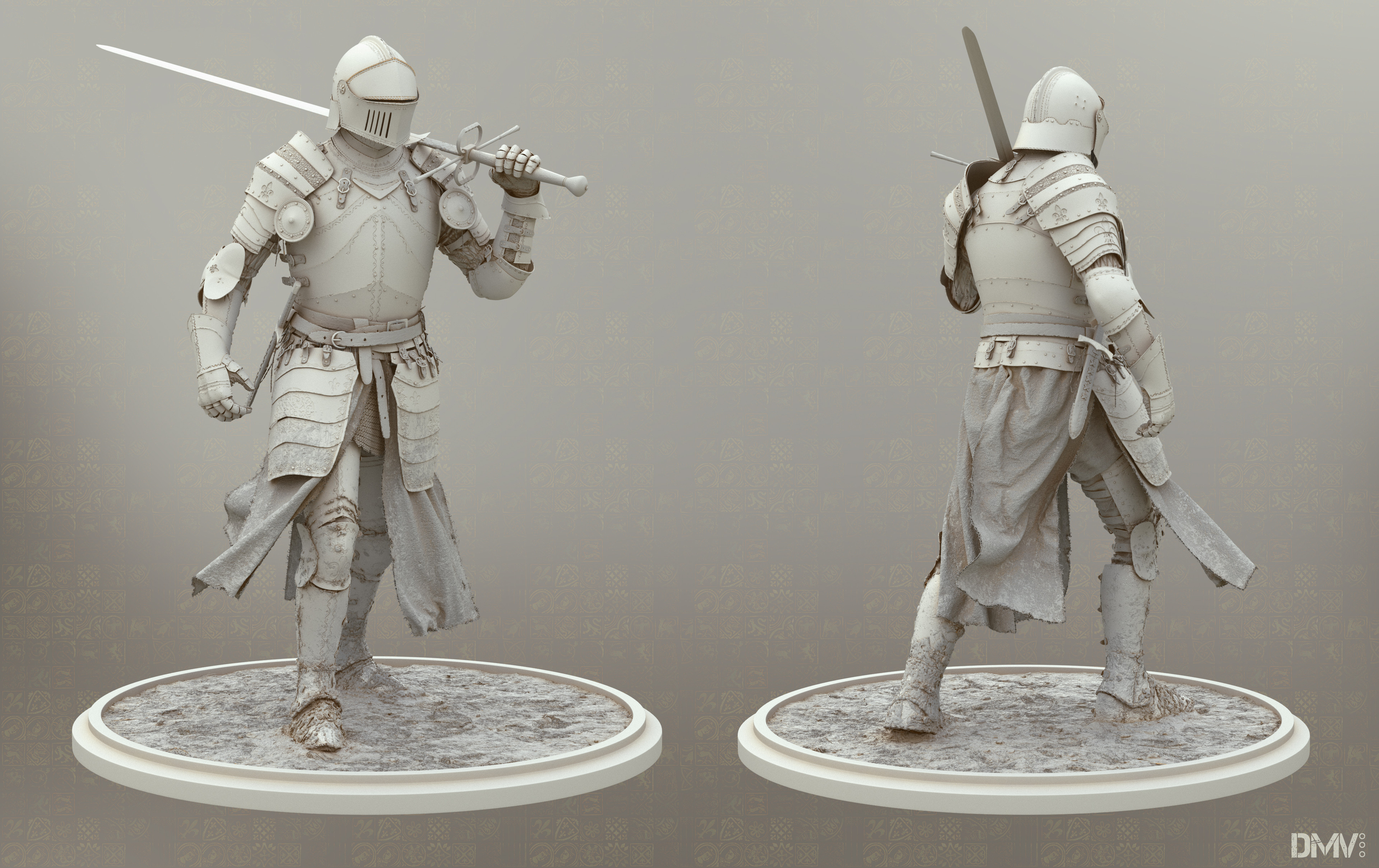 Clay render.