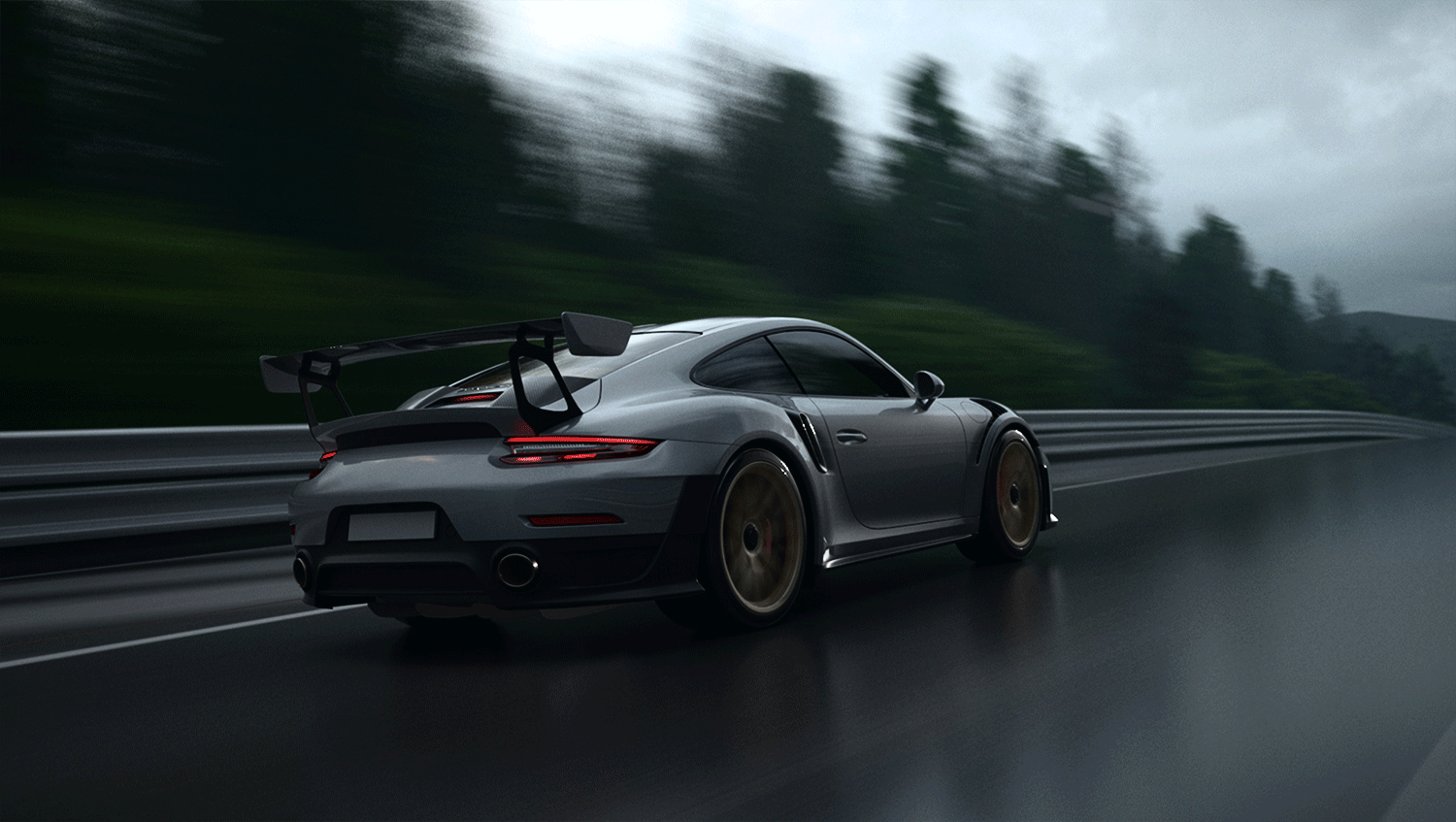 Porsche 911 Turbo s РїРѕРґ РґРѕР¶РґРµРј