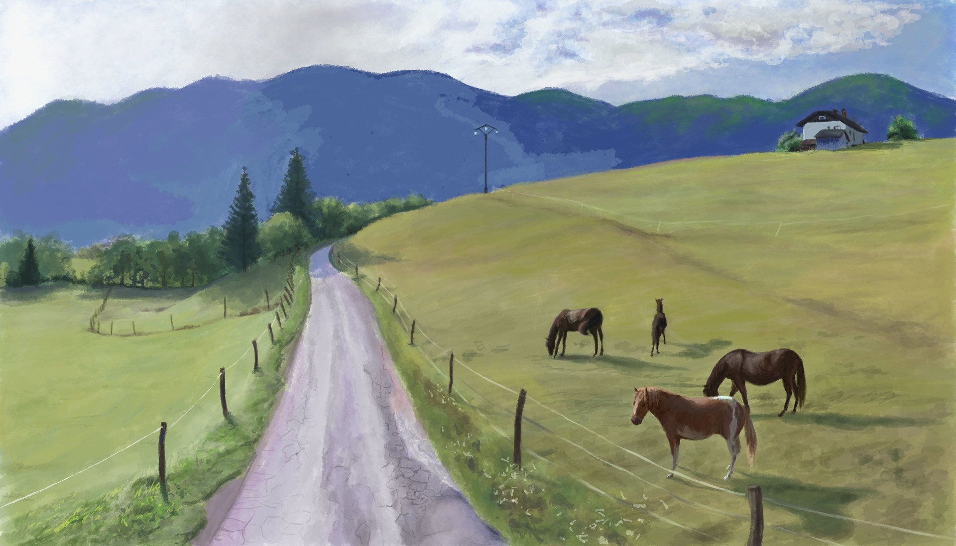 ArtStation - Slovenia landscape study, Lisa Kubjansson