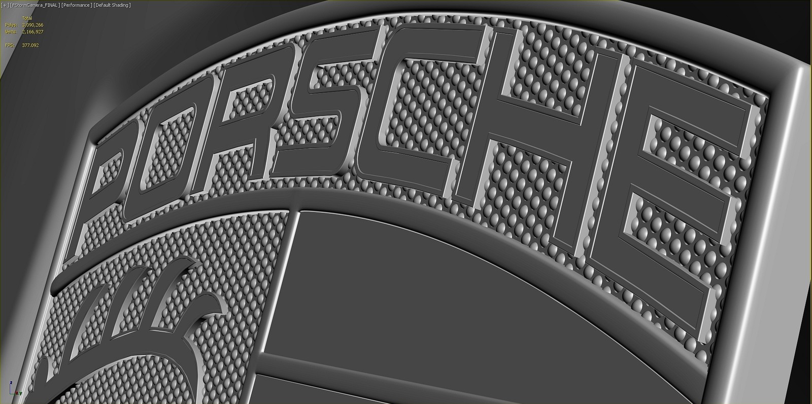 Porsche Emblem Render - Clay