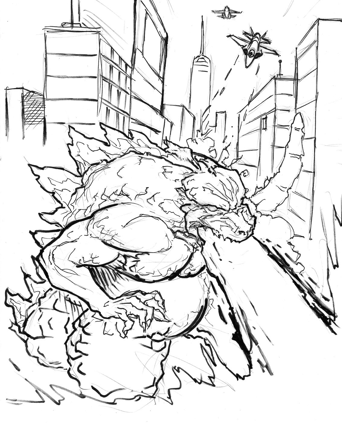 Artstation Godzilla Sketch Jason Gonzalez Gareth edwards's new movie is the 32nd. godzilla sketch jason gonzalez