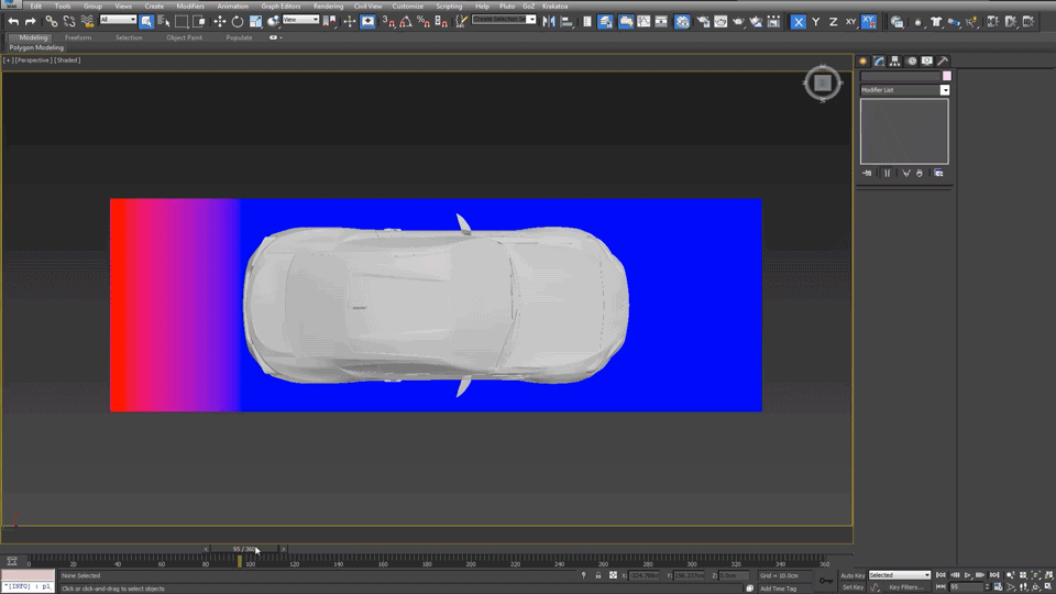 Material used for the 3D wipe hue shift.
