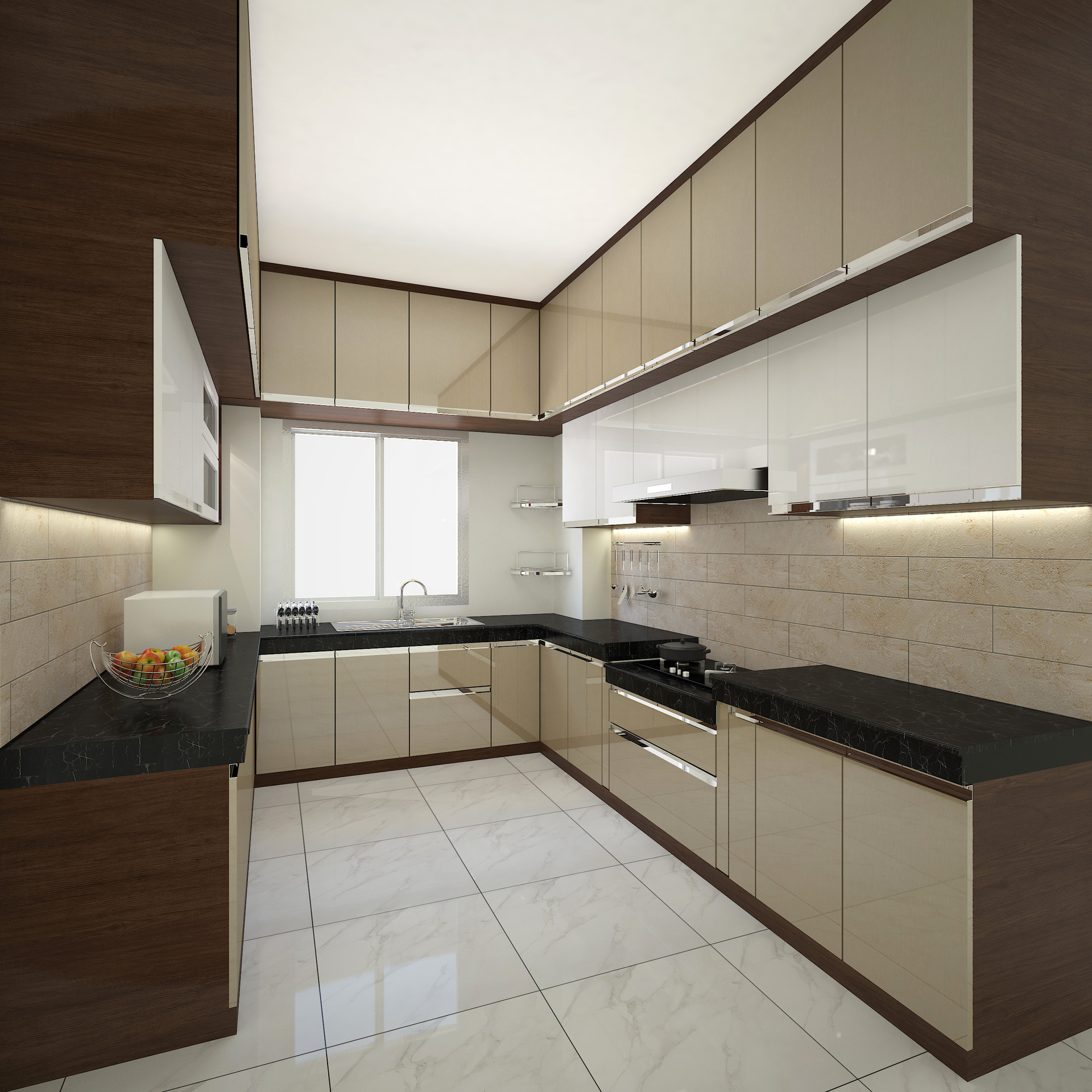 Artstation Acrylic Kitchen White Gold Mahmudul Islam