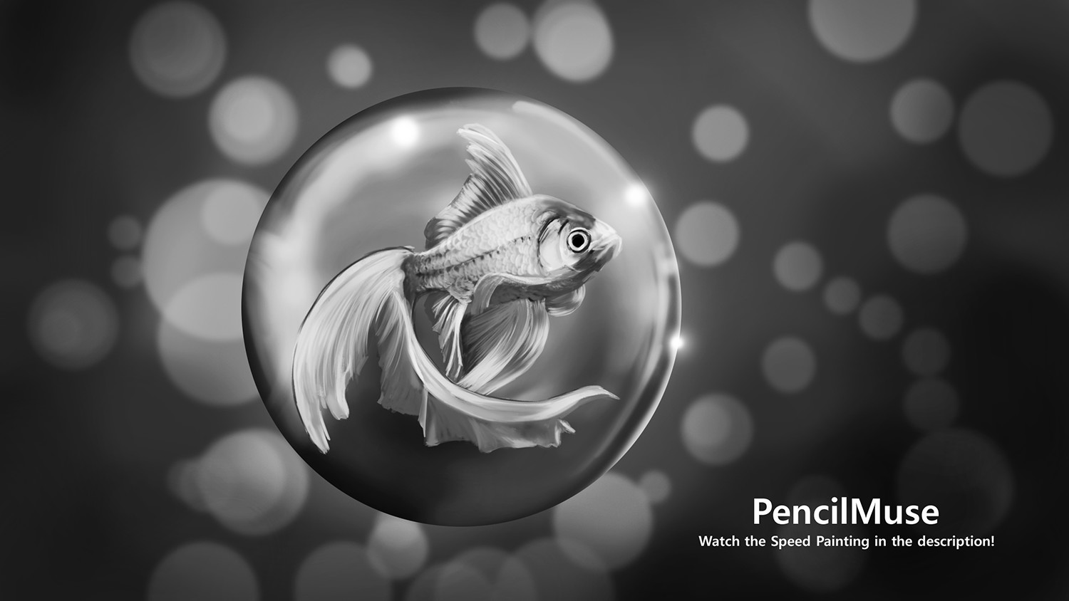 Artstation Daily Speed Painting Goldfish In Bubble Bodo Muller