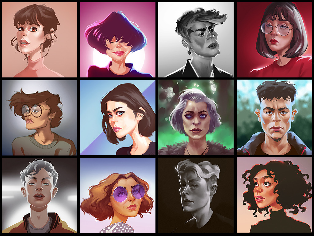 Portraits Sketch Collage