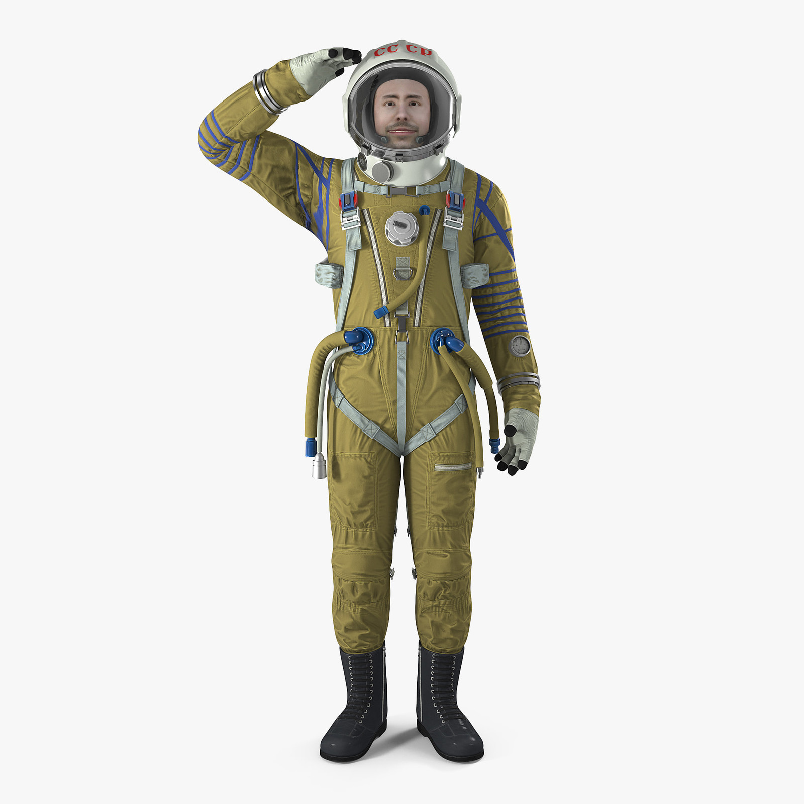 Artstation 3d Ussr Astronaut In A Space Suit Strizh Andrey