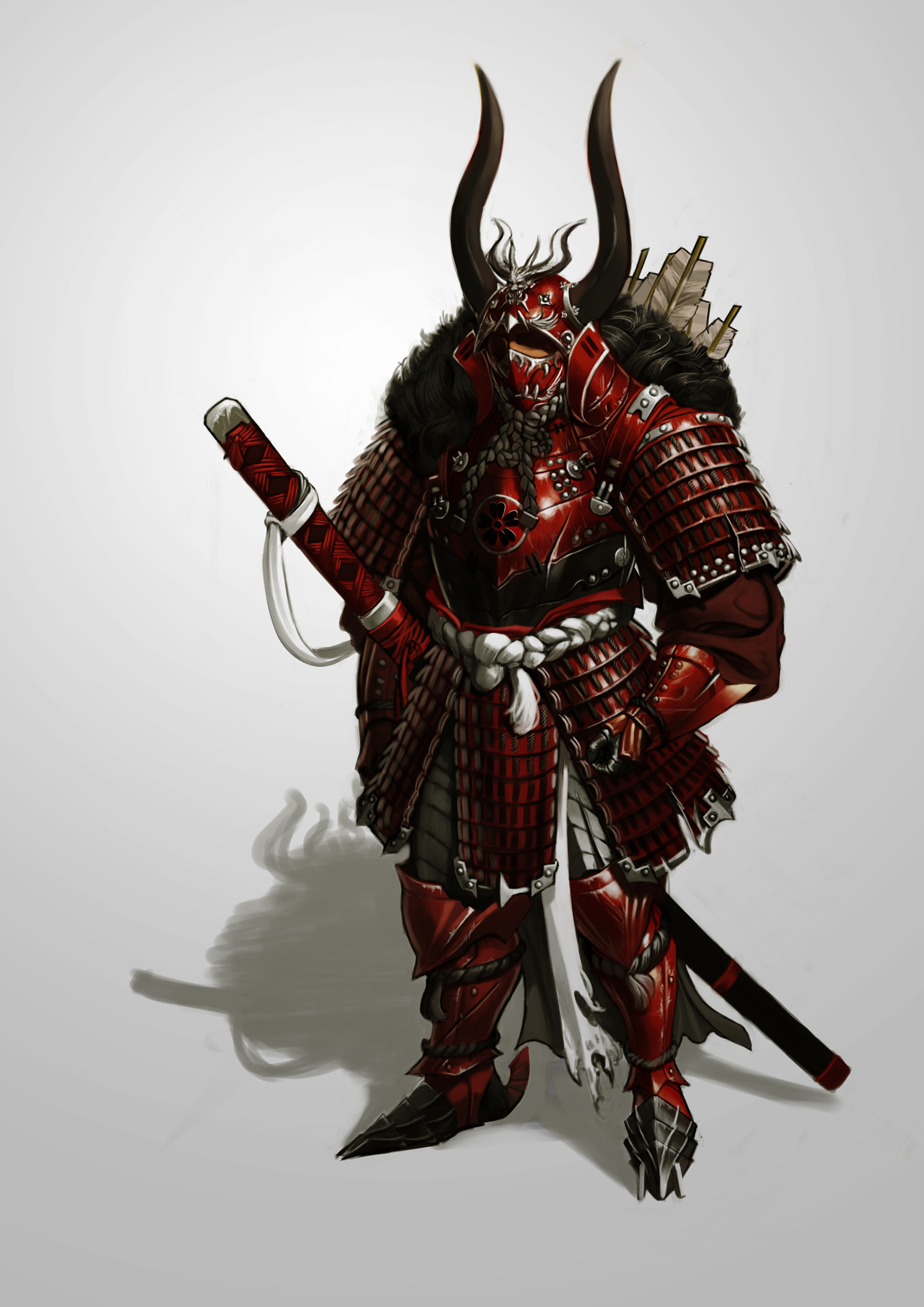 Red Samurai by Jinyong Kim : r/ImaginaryArmor