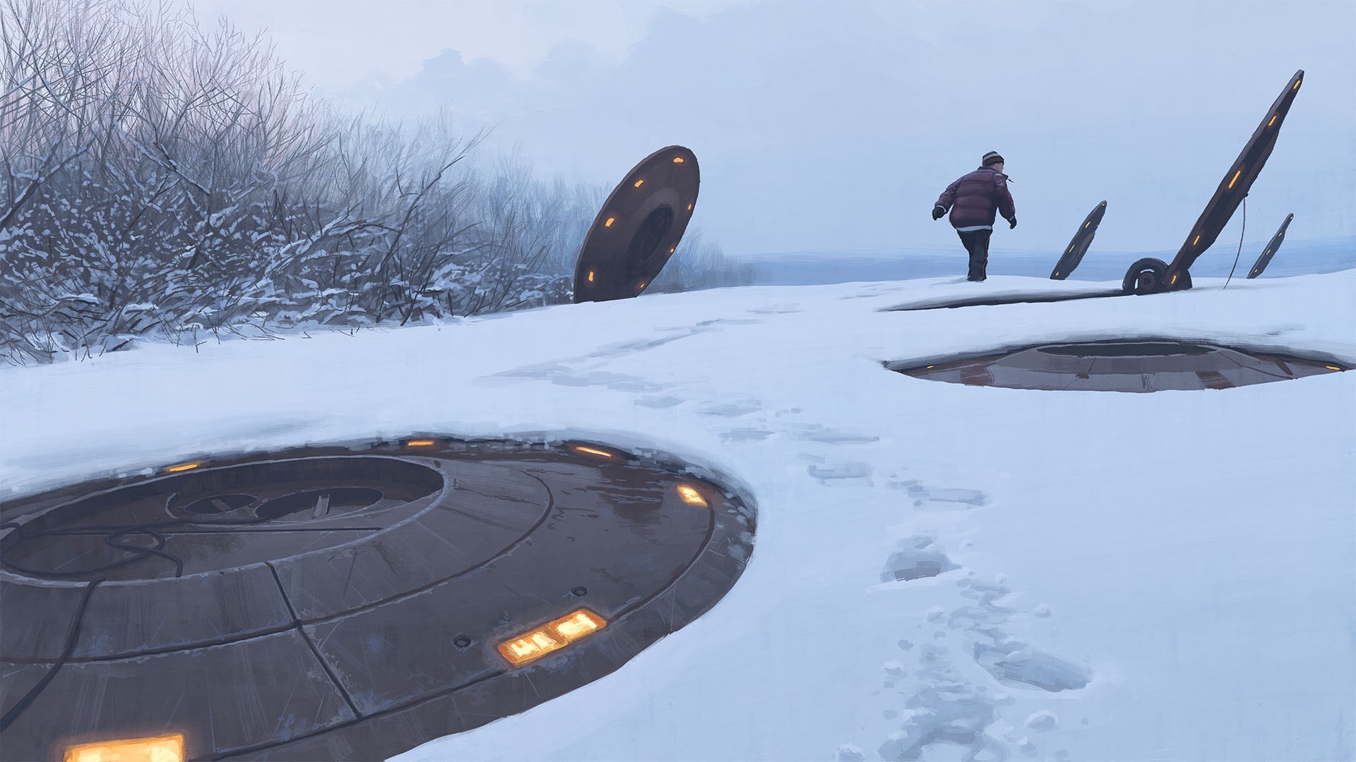 Artstation Simon Stalenhag Inspired Underground Facility